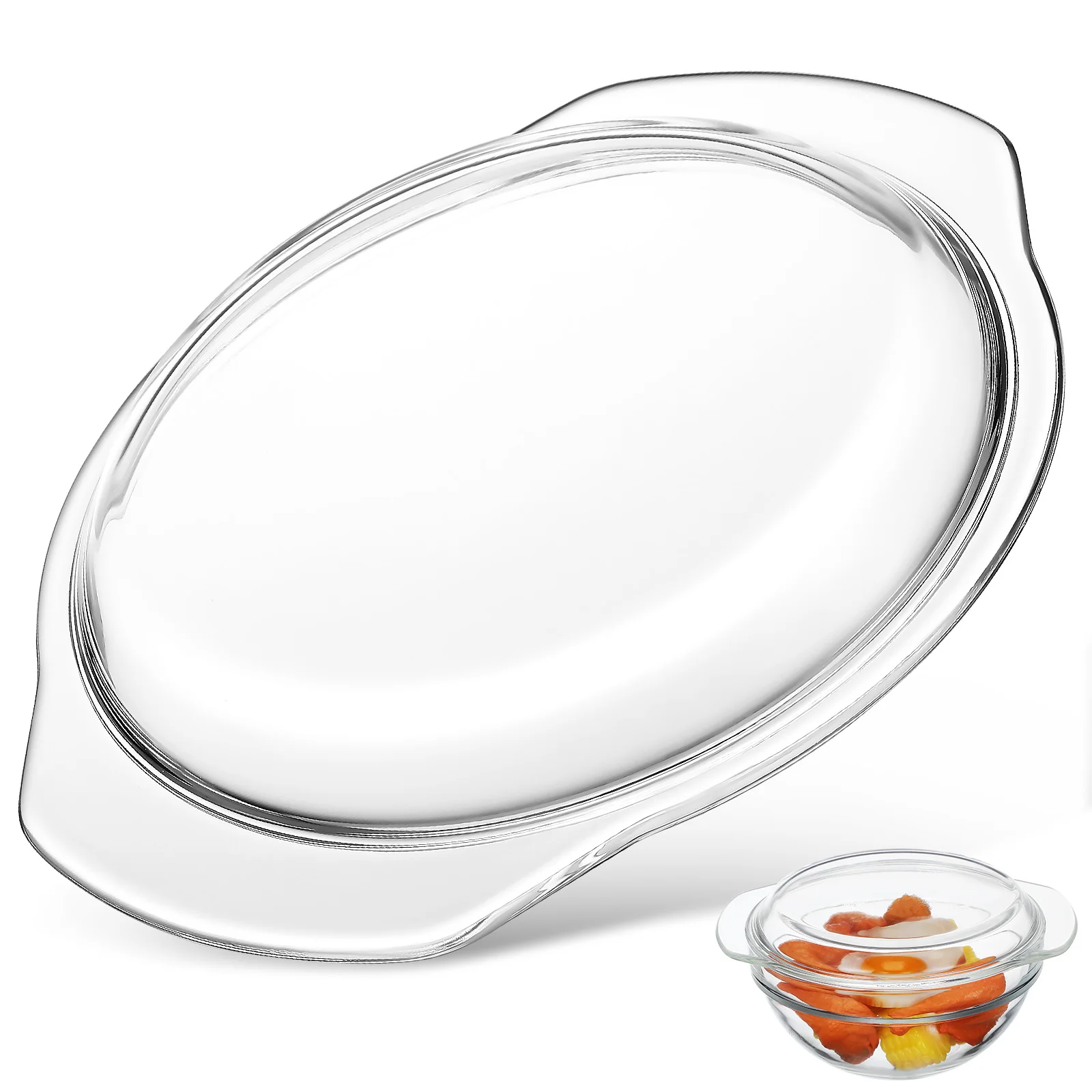 

Splatter Glass Food-Grade Anti-Splatter Reusable Heat-Resistant Plate Large Size For Bacon Beef Burgers Sandwiches Accessories