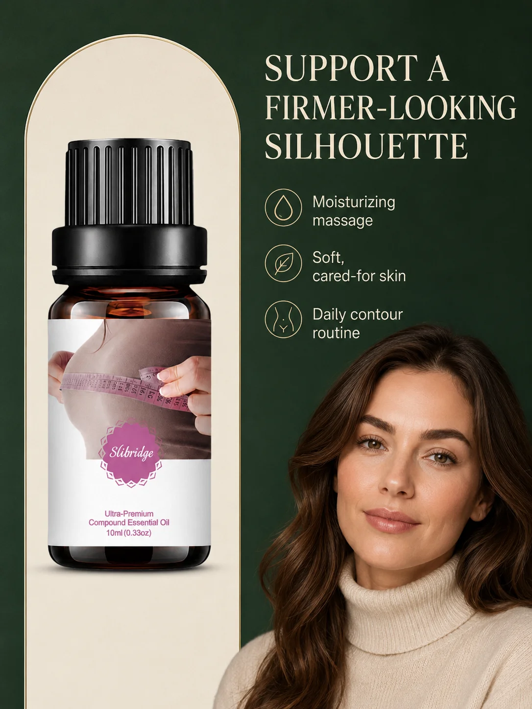 At‑Home Spa Massage Serum for Women Bust Area Nourish Loose Skin Texture Support Supple Contour Appearance on Chest Region