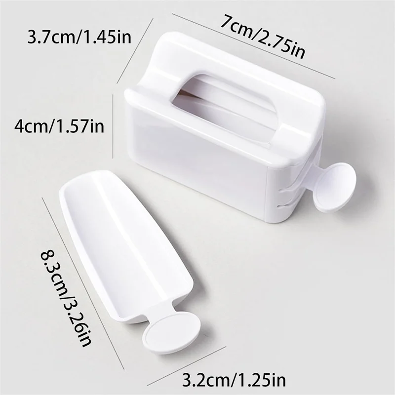 Dip Powder Recycling Tray Nail Glitter Powder Recycling Box Double Layer Magic Mirror Powder Storage Case Manicure Accessories