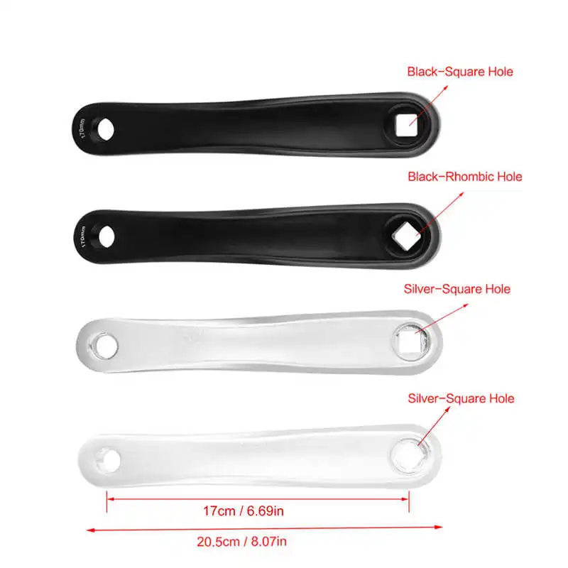 170mm Bike Crank Arm Mountain Bike Left Side Crank Arm 170mm Square Rhombus Hole Crankset Road Left Crank