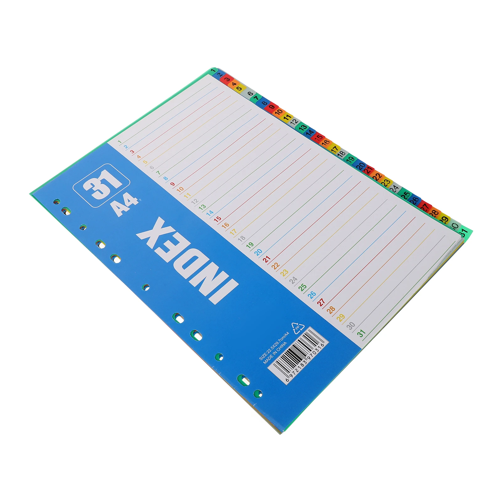 

Page Dividers A4 Size 11 Holes PP Material Binder Tabs Notebook Office Supplies Loose LeafMarkers Use