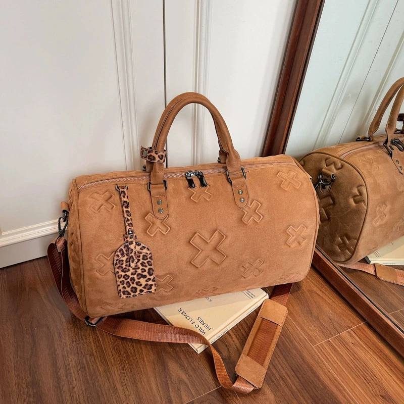 

Women'S Fashion Bag PU Leather Gym Fitness Yoga Travel Tote Luggage Boston Handbag Outdoor Duffle Sports Shoulder Tote Bag