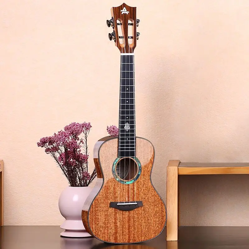 Full single bright peach blossom core beginner ukulele 23 inch Internet celebrity adult female guitar A5