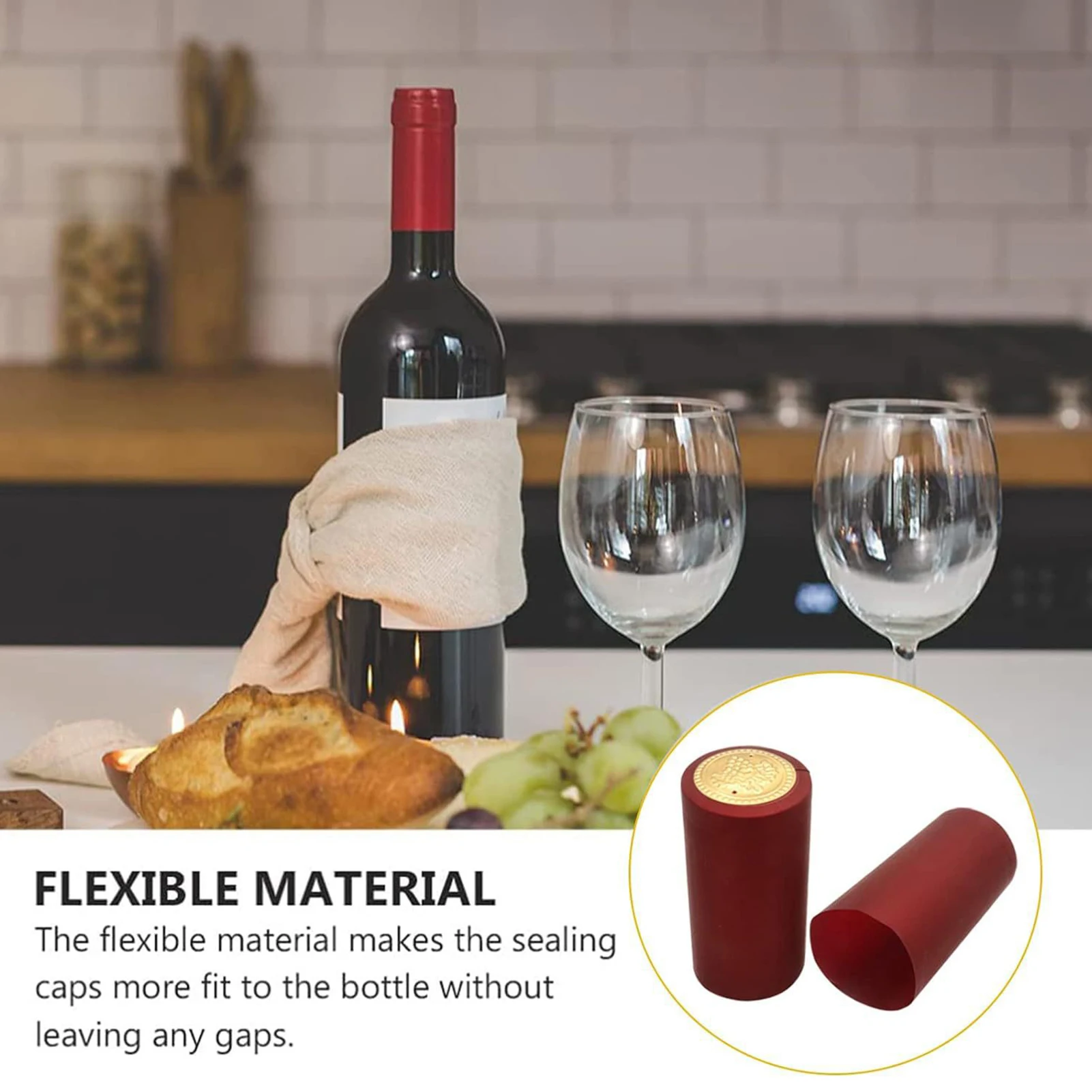 Wine Bottle Heat Shrink Caps PVC Sealing Sleeves Professional Tamper Evident Seal for Homemade Wine Wedding Gift Packaging