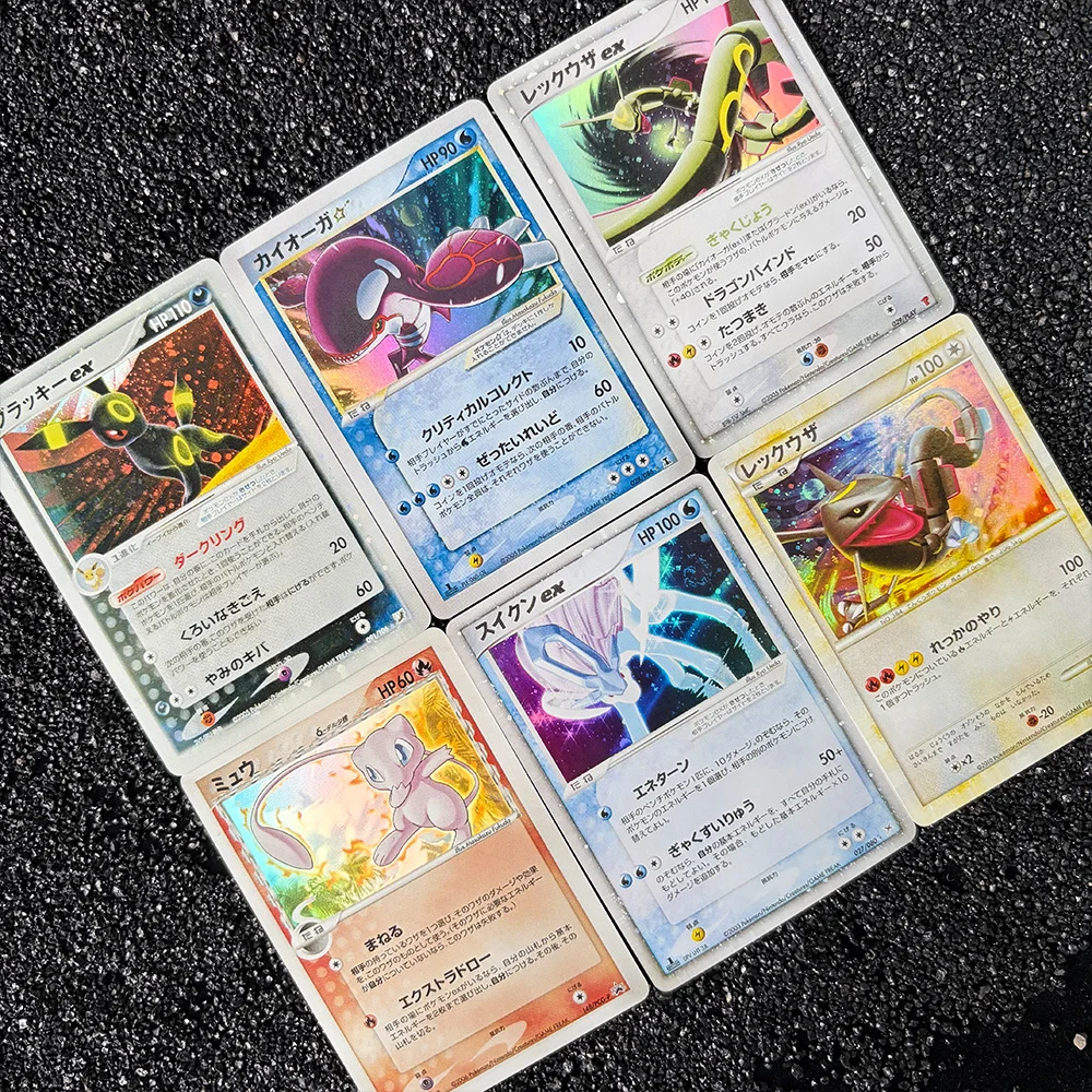 Cartão de Coleção PTCG DIY de Edição Única: Umbreon, Rayquaza, Mew, Suicune EX - Cartão Japonês, Cartão Flash, Cartão de Anime, Cartão de Jogo Clássico, Brinquedo