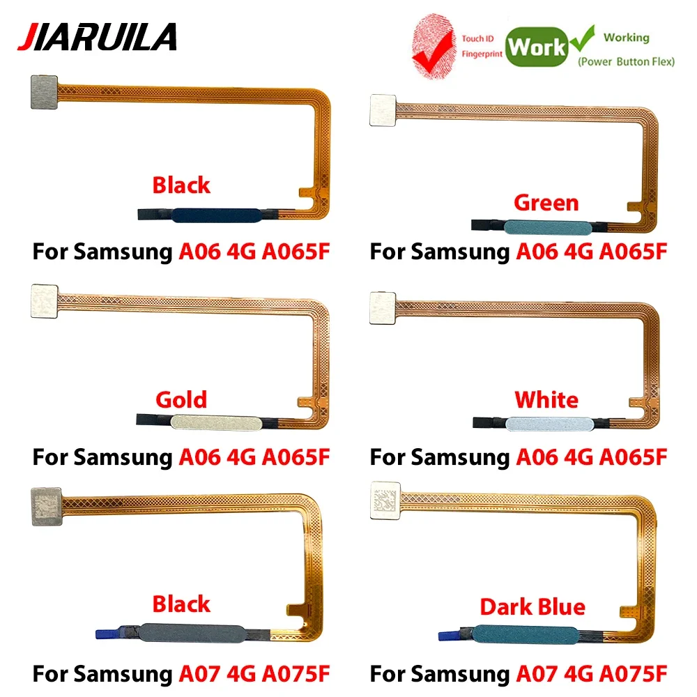 For Samsung A06 4G A065F A07 4G A075F A16 4G A165F A17 4G Power Button Fingerprint Sensor Flex Cable Repair Parts