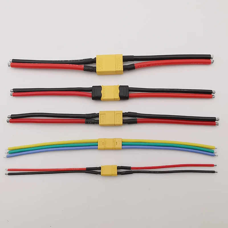 4Pcs XT90 / XT60H / XT60 XT30 / XTR30U Male Plug  / Female Socket Connector With 10CM Silicon Wire For RC Lipo Battery FPV Drone