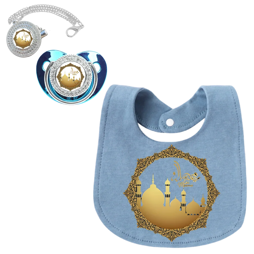 Produtos de alimentação do bebê chupeta azul brilhante babador recém-nascido kawaii oral jogar boca bisfenol a-livre manequim kawaii toalhetes de bebê único