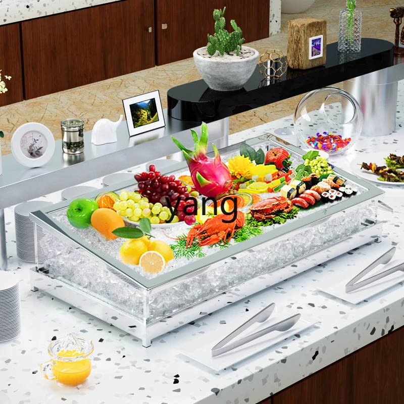 CX Buffet Ice Tank Display Stand Hotel Fruit Drinks Seafood and Radish Ice Plate