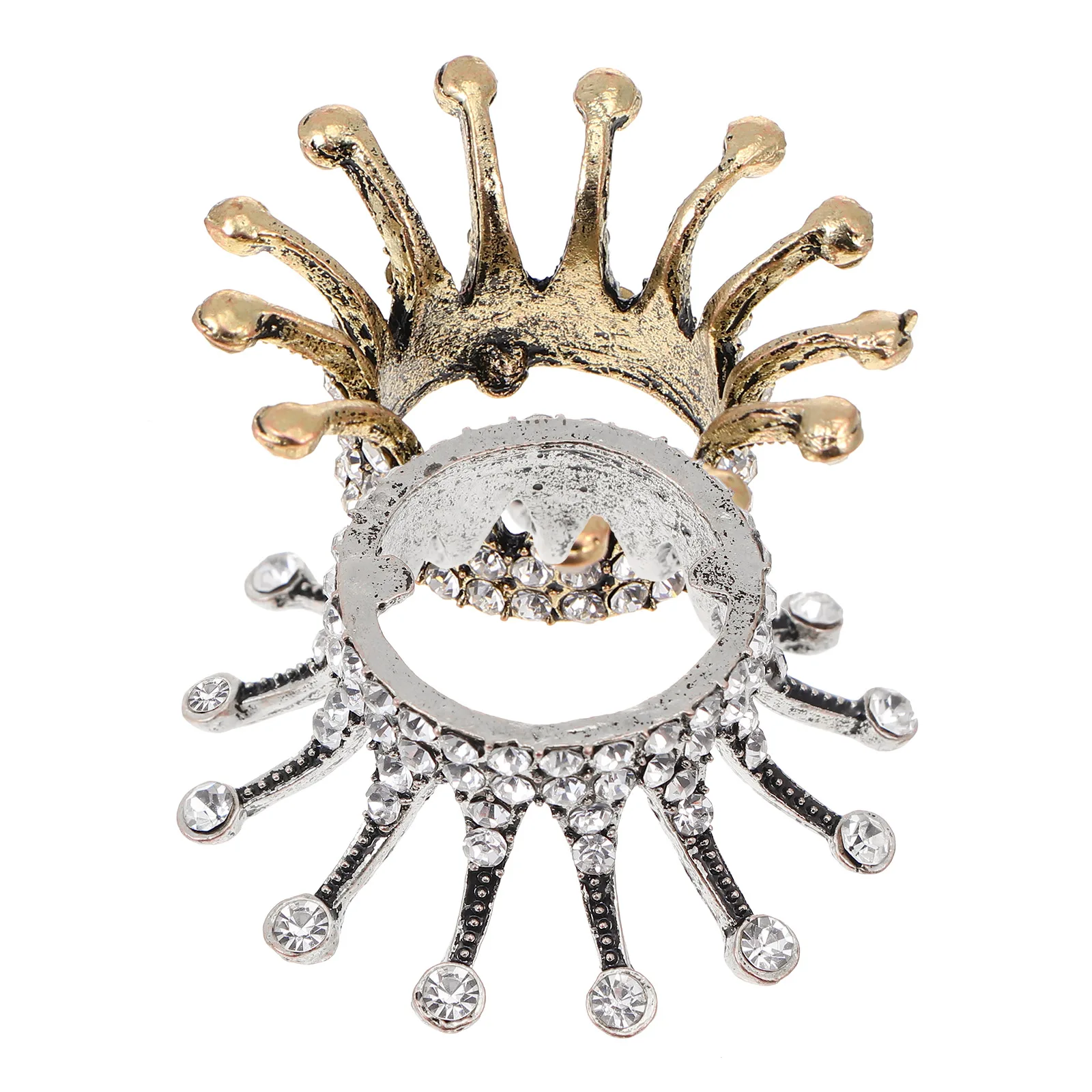 

2Pcs Crown Design Nail Art Pen Holder Thick Crystal Pen Jar Dishes Manicure Accessories Nail Polish Color Mixer