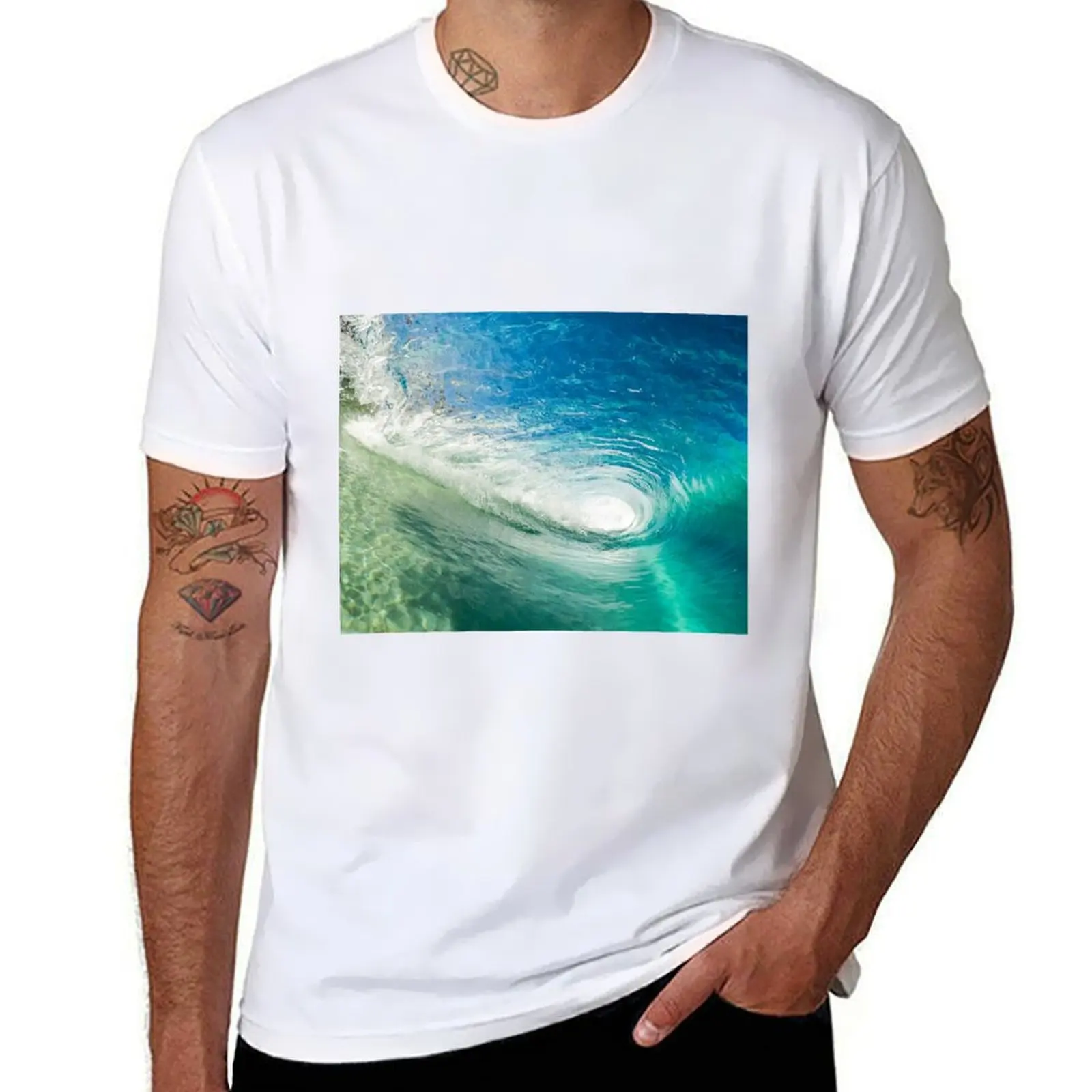 Wave Mandala - inside the barrel T-Shirt man t shirts for men casual cotton t shirts high quality cotton t shirt man T-Shirt