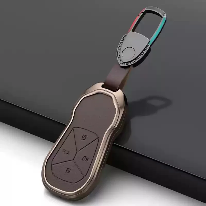 

Suitable For XPENG P7 P7i 2024+ Various Styles Aluminium Alloy+ Leather Car Remote Key Case Cover Beautiful And Atmospheric