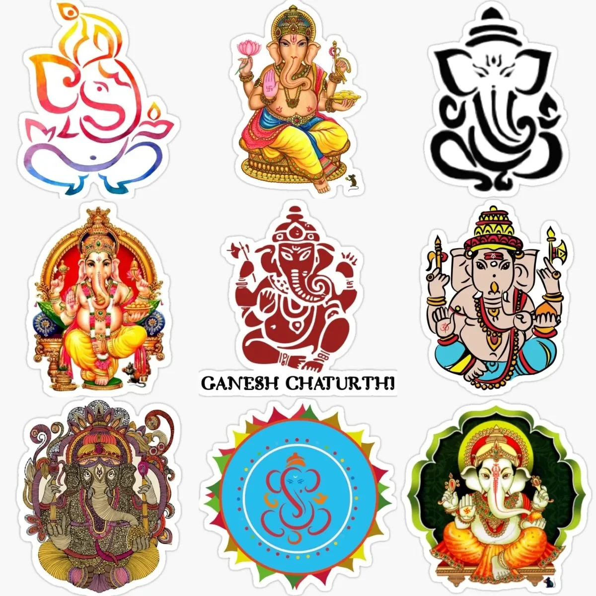 

Creative Indian Ganesha Elephant God Emblem Stickers for Car Motorcycle Camper Van Bicycle Wall Room Table Decal Accessories
