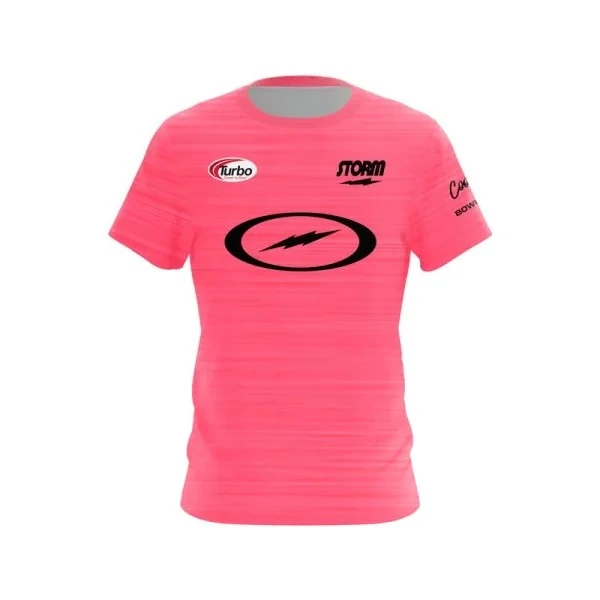 2025 جديد ثلاثية الأبعاد الطباعة العاصفة سلسلة الرجال والنساء التجفيف السريع تنفس الرياضة الجولة الرقبة البولينج قميص تي شيرت