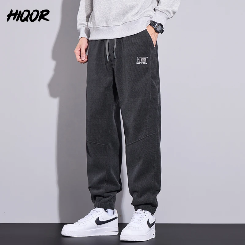 HIQOR Men Embroidery Harem Pants Autumn Loose Pantalones Casual Baggy Pants Jogger Sweatpants Fashion Streetwear Male Trousers