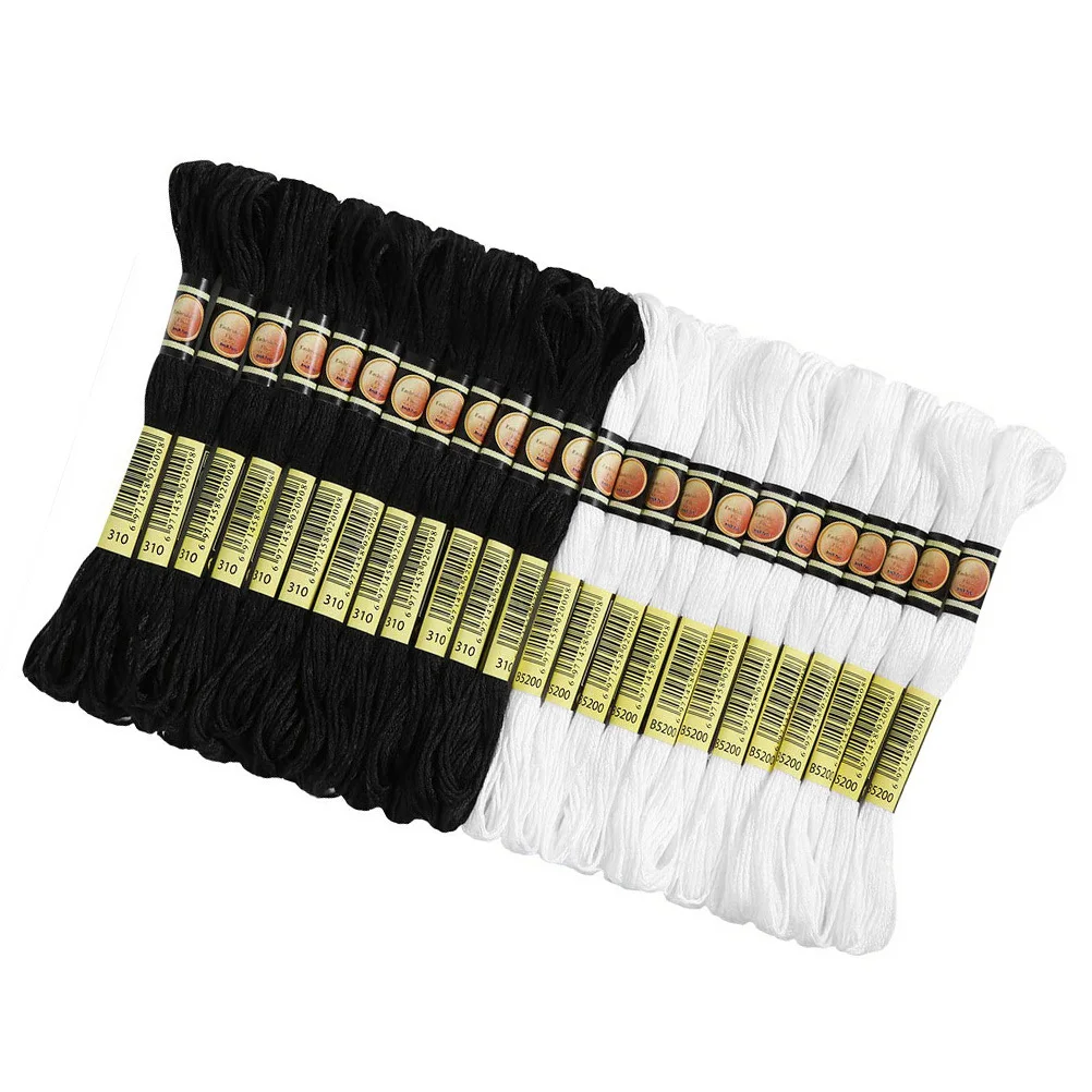 

24Pcs Embroidery Thread Multi-Color Non-Fading Smooth Sewing Thread DIY Cross Stitch Floss for Handmade Craft Sewing Supplies