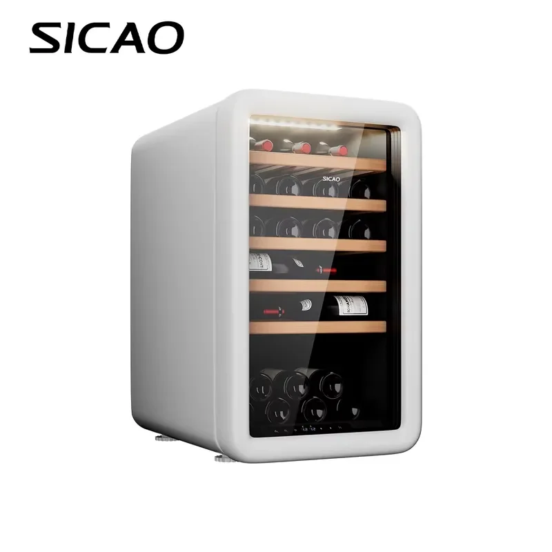 White Wine Cooler Humidor Fridge Cabinet Refrigerator Cellar Bottle Storage for Home Kitchen Bar Party Gift Decor