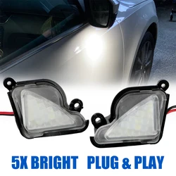1 Pair Puddle Lamps For Skoda Superb 2 LED Under Side Mirror Light White