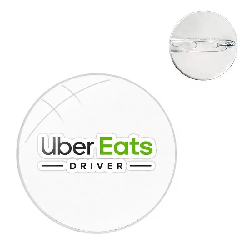 Uber come el conductor de entrega, alfileres verticales clásicos, insignia, broches de Metal para ropa, mochila, regalo de decoración