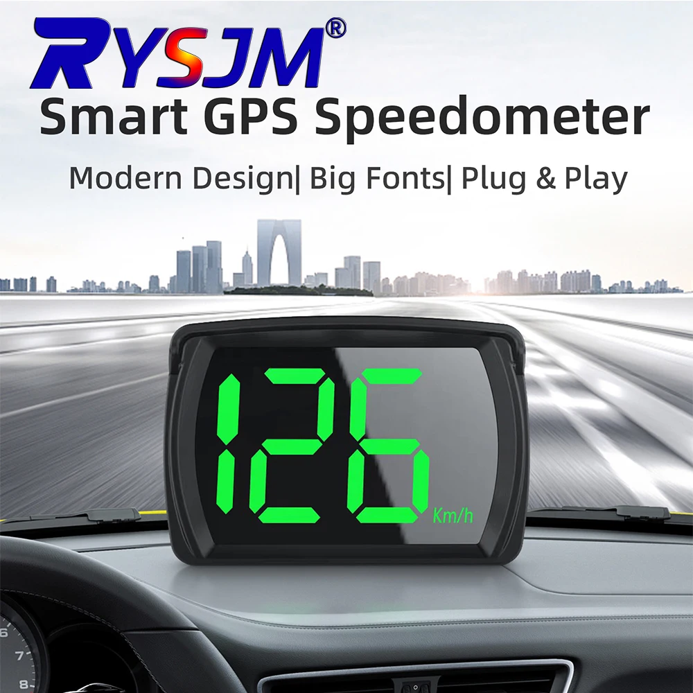 Car Head-Up Display Car GPS Digital Speedometer HUD Big Font Speed Head Up Display KMH Speed Meter Smart Auto Accessories