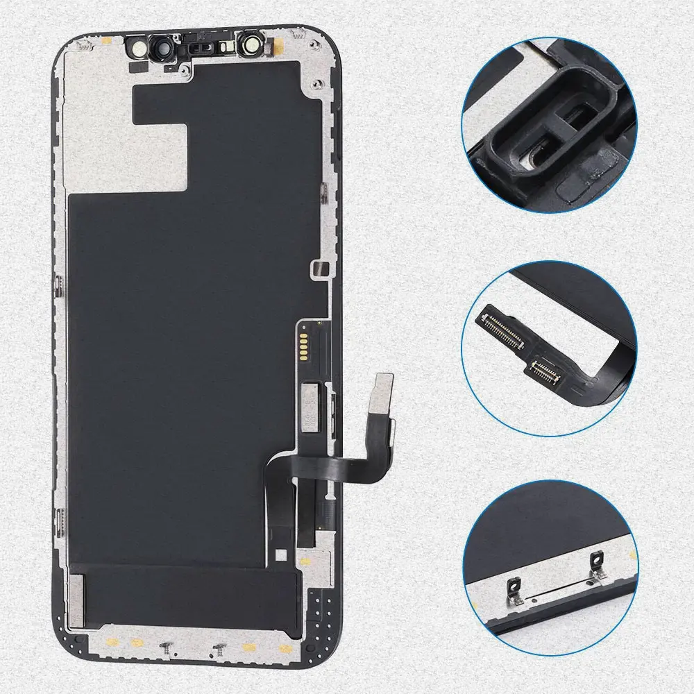 Pantalla LCD Super AMOLED para iPhone 12/12PRO, componente digitalizador de pantalla táctil 3D, reemplazo de pantalla para iPhone 12pro MAX