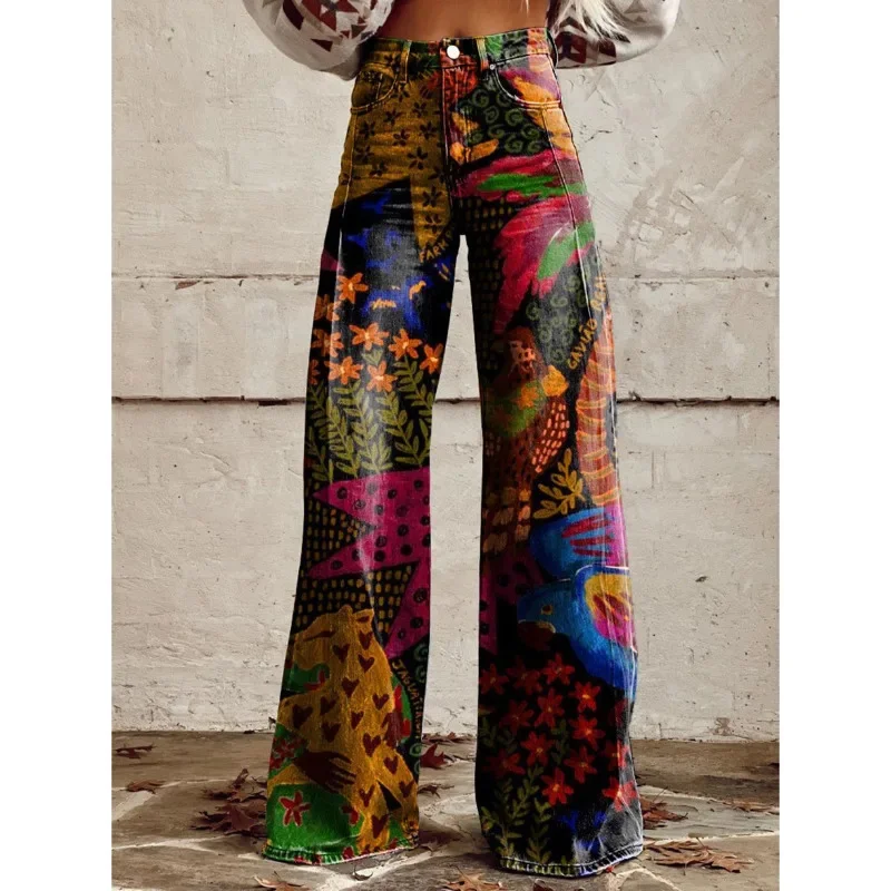Imitation Cow Wide Leg Sweatpants Fashion Women\'s Casual Cargo Loose Pants Thin Style Trousers Solid Low Waist Oversized Pants