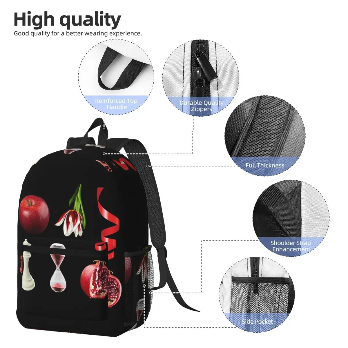 Twilight Book Cover Inspired Artistic Photos Backpack Student BookBag Children School Bag Computer Shoulder Bags for Men Women