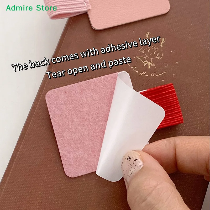 [G]Pen Loops Pencil Holders Self-Adhesive PU Leather Pad For Stylus Pencil Books Notebooks Anti-lost Anti-fall Elastic Loops