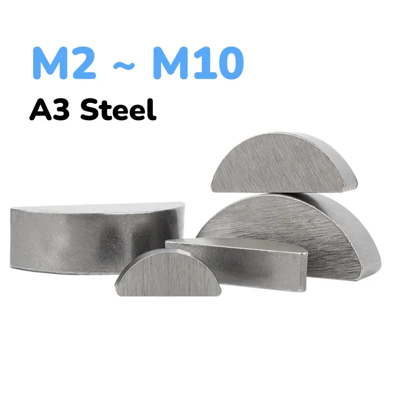 A3 Steel M2 M2.5 M3 M4 M5 M6 M8 M10 Half Round Crescent Pin Key Half-Moon Bond Key Dowel Pin