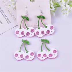 6pcs/pack Cherry Skull Fruit Charms Pendant Jewelry Making Craft DIY