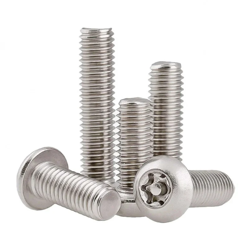 Six Lobe Torx Button Round Head with Pin Anti-theft Tamper Proof Security Screw Bolt304 Stainless Steel M2 M3 M4 M5 M6 M8 M10