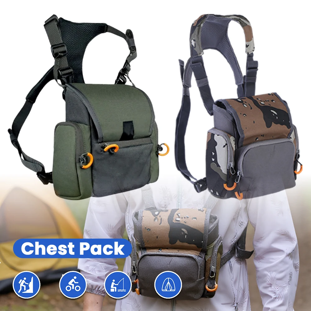 حقيبة Bino Harness مع حقيبة Rangefinder وغطاء للمطر مع غطاء للمطر للصيد والمشي لمسافات طويلة