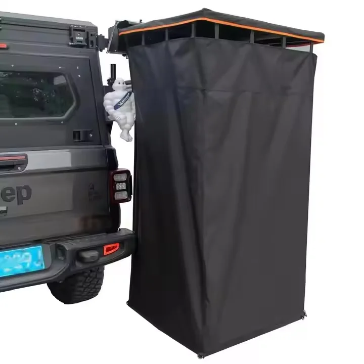 Outdoor Shower Tent Individual Privacy Shelter Camping Changing Room Cabin With LED Light