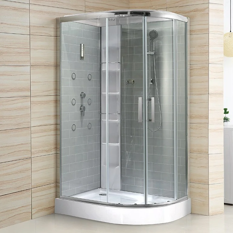 Shower Room Integral Bathroom, Arc Fan Integrated Storage Table Imitation Tile Bath Steam Room