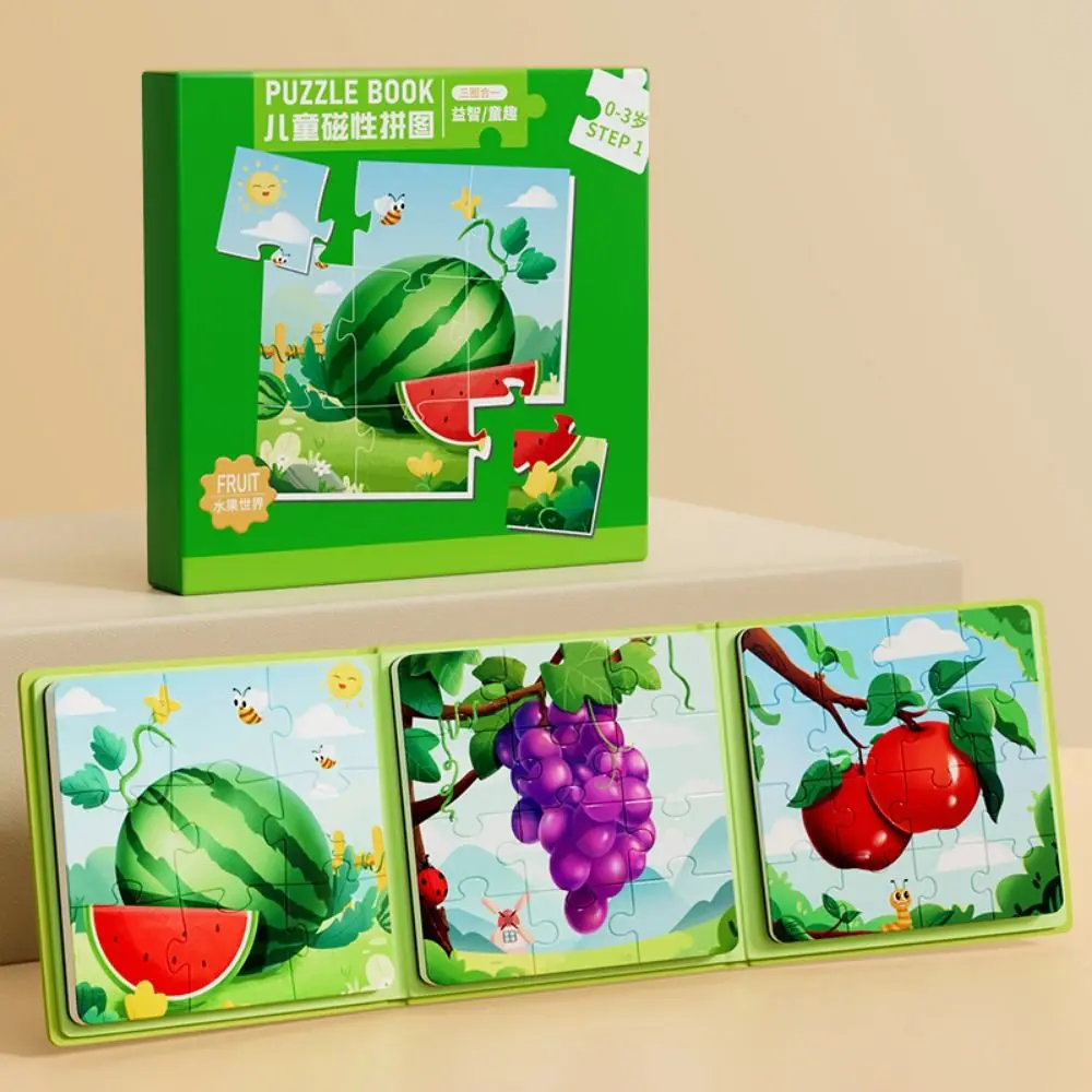 Attraction magnétique Puzzle animaux de la forêt Panda océan dessin animé Animal Puzzle bloc de construction bricolage jouet chiffres Puzzle