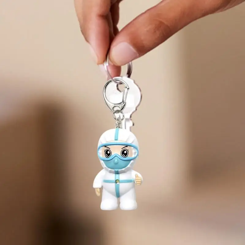 Mini porte-clés de dessin animé, pendentif de sac, ange blanc, souvenir de la journée des infirmières, cadeau de la fête des médecins