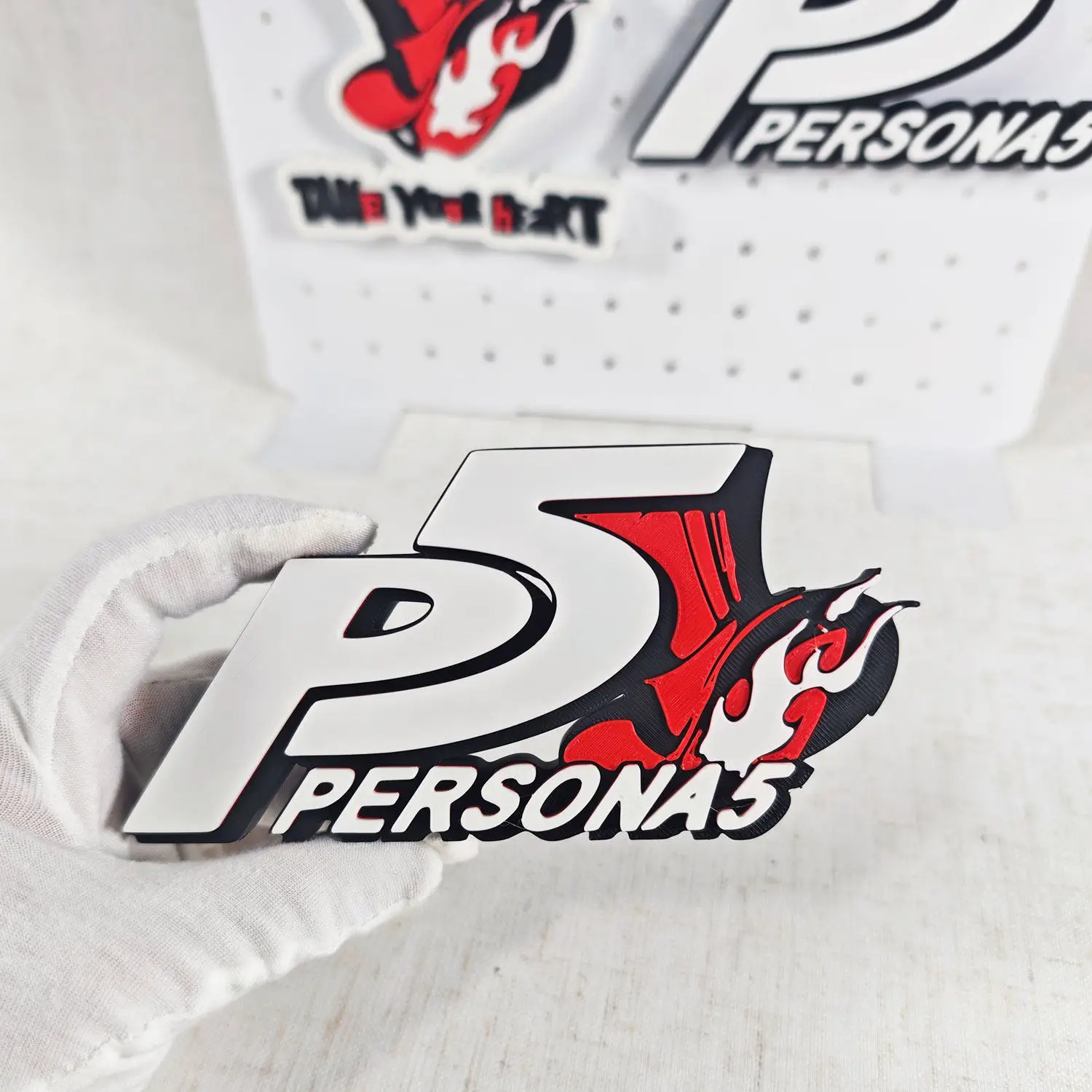 Persona 5 Logo Fridge Magnet Acrylic Stand Figure Model Desktop Decoration Collectible For Game Fans view 4