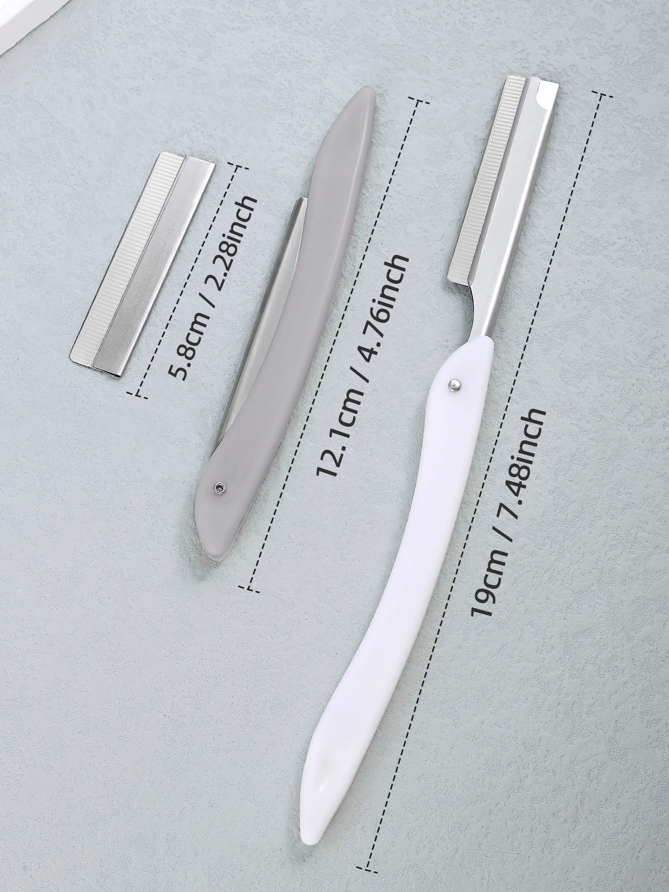 2er-Pack Rasiermesser Augenbrauen-Trimmer, Edelstahl-Haartrimmer, Professioneller Gesichts-Augenbrauenrasierer, nur für Männer und Frauen. – Detail 22
