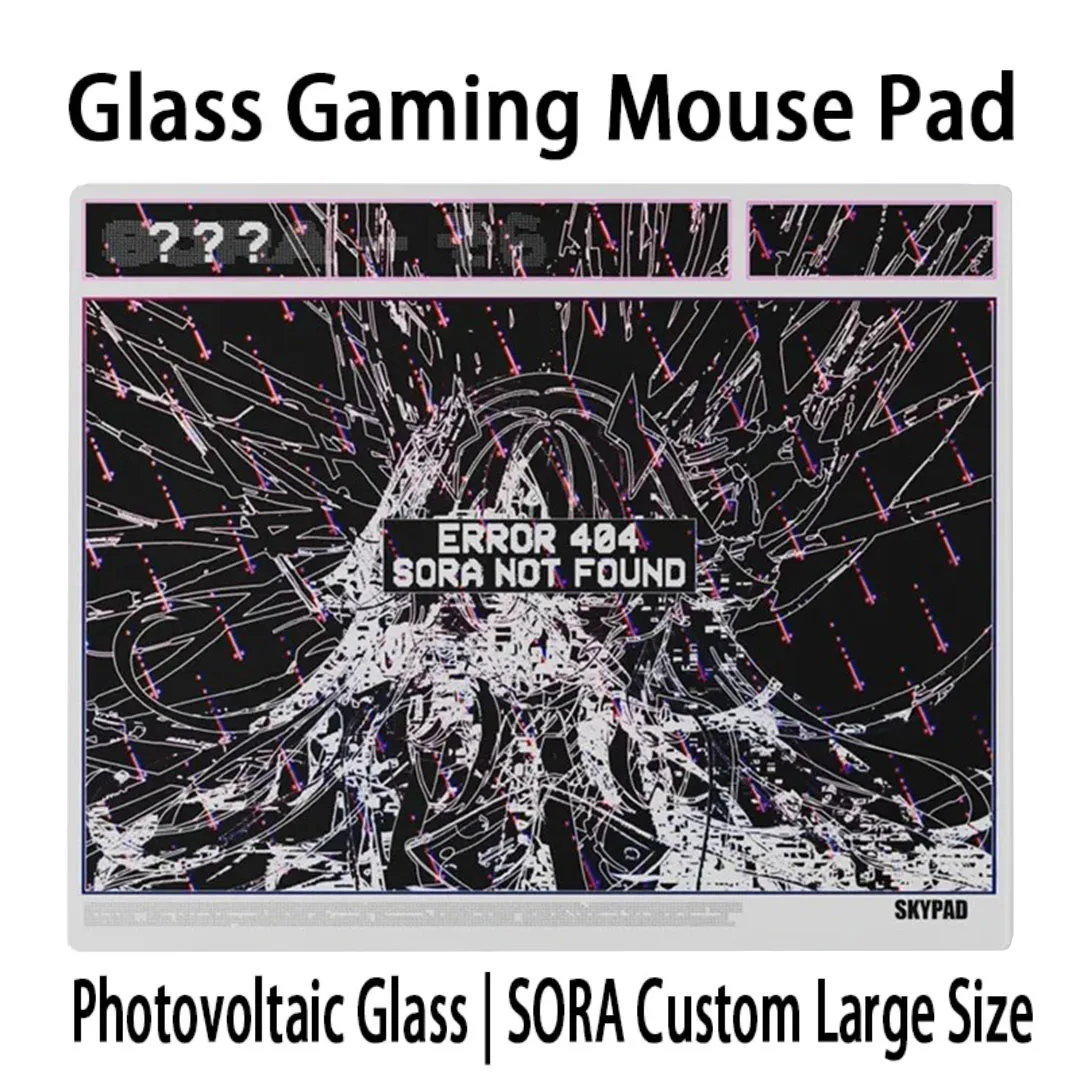 Skypad SORA YUME Anime Glass Gaming Mouse Pad Tempered Glass Mouse Pads Large Size Office Mouse Pad PC Esports Gaming Mouse Pad