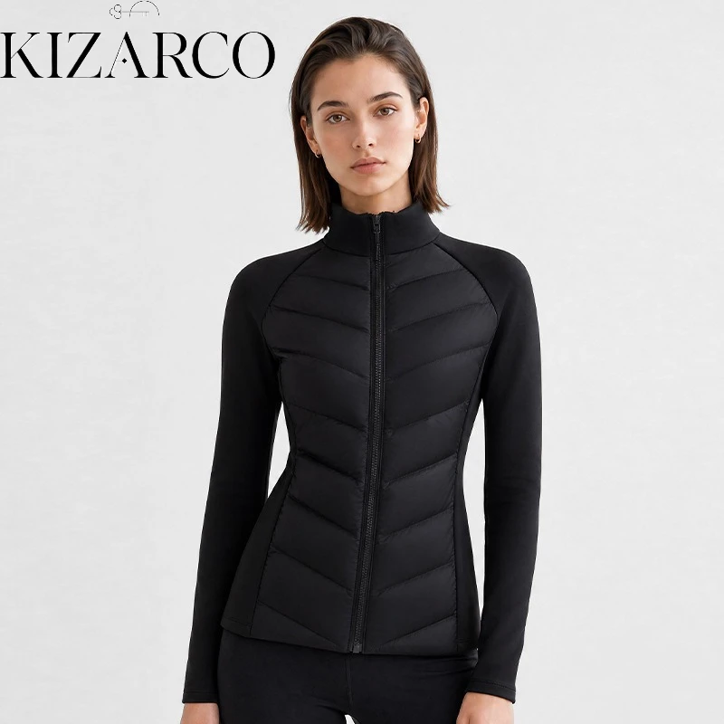 Thickened Padded Jacket Outdoor Running Sports Down Splicing Shaker Jacket Warm Comfortable Down Sport Coat Autumn Winter Unisex