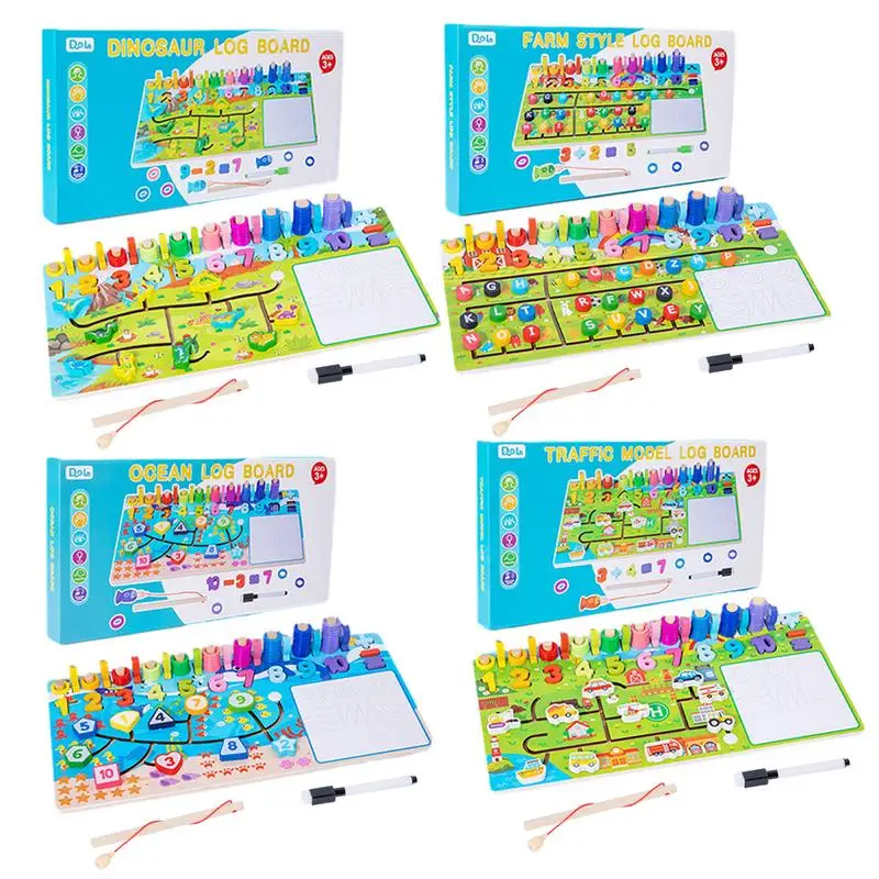 

Number Boards For Kids Montessori Toys Matching Game Board Wood Puzzle Board Logarithmic Board Number Toys Educational Toys Math