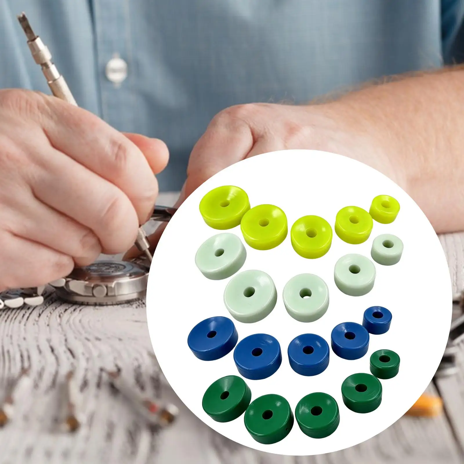 Non Slip Watch Case Cushion Pads Plastic Movement Holders Set Watch Repair Tools Professional Kit for Watchmakers
