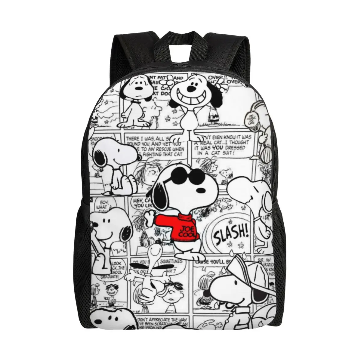 Ретро рюкзаки S-Snoopys на заказ для мужчин и женщин, школьная сумка для студентов колледжа, подходит для 15-дюймового ноутбука, сумки с изображением комиксов