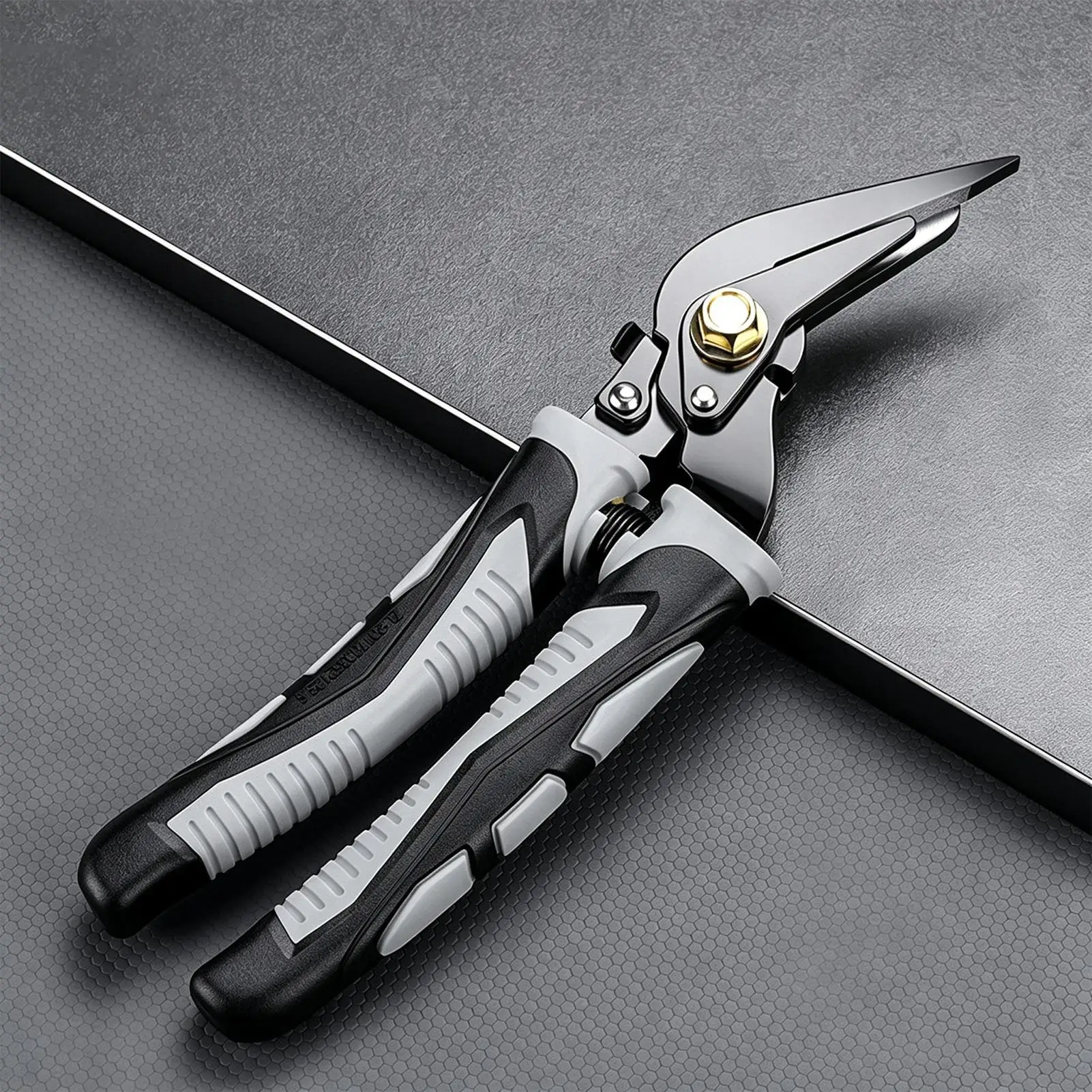 Metal Cutting Tool Rust-Resistant Long-Lasting Ergonomic Grip Scissors Sheet Metal Shears For Aluminum Gutter PVC Stainless