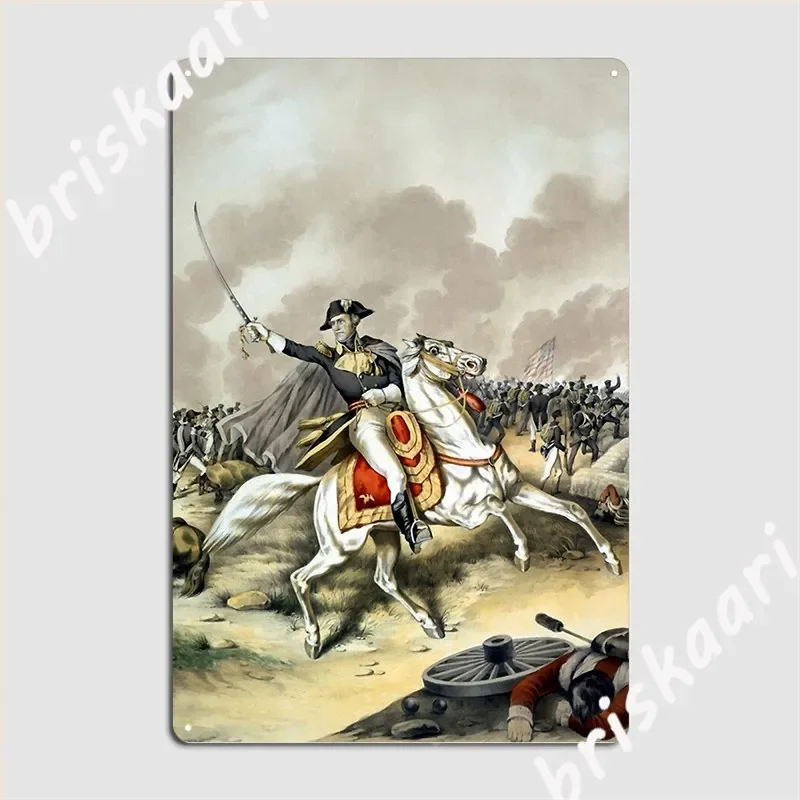 Andrew Jackson At The Battle Of New Orleans Metal Sign Create Wall Cinema Kitchen Plaques Tin Sign Posters