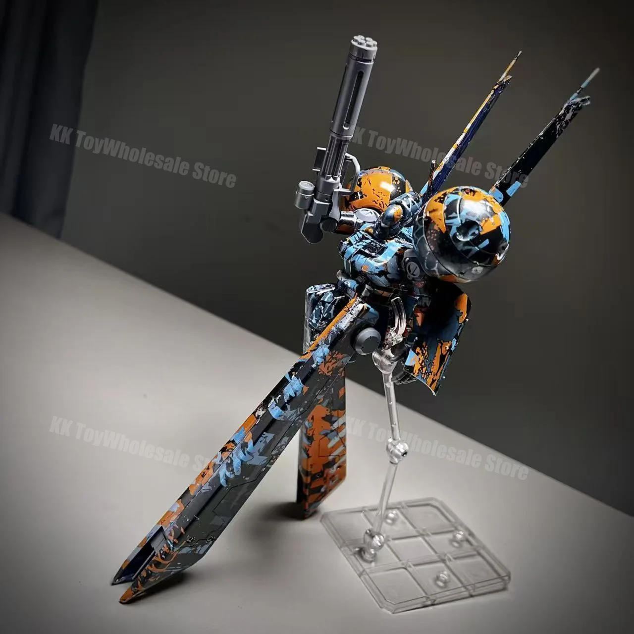 Em estoque jk modelo 1/144 hg MS-21C dra-c doodle esquema de cores montagem modelo kits anime figura ação robô modelo plástico brinquedos