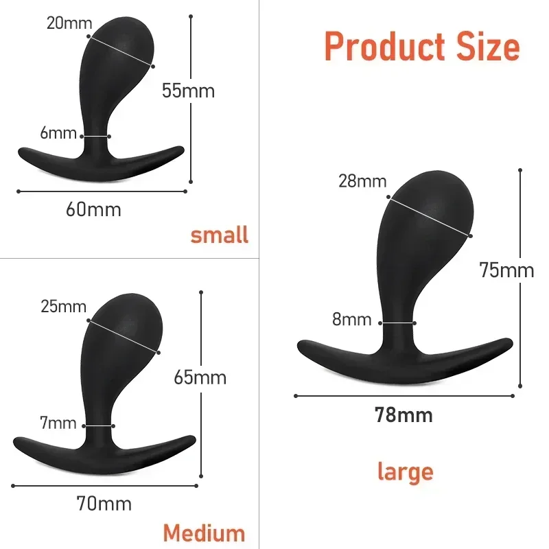 Set di addestramento con spina anale in silicone Buttplug Proiettile Ano Dildo Bdsm Giocattoli del sesso per donna Gay Maschio Massaggiatore della prostata Butt Plug