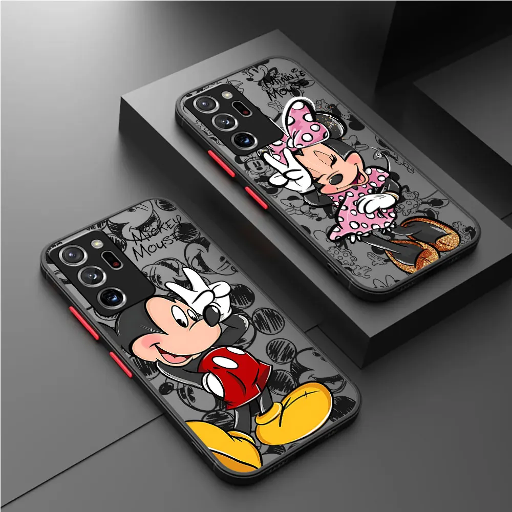 Phone Case for Samsung Galaxy Note 20 Ultra 10 Plus 8 9 Note 10 S24Ultra S23 S22 S21 S20 Disney Mickey Minnie Mouse Cover