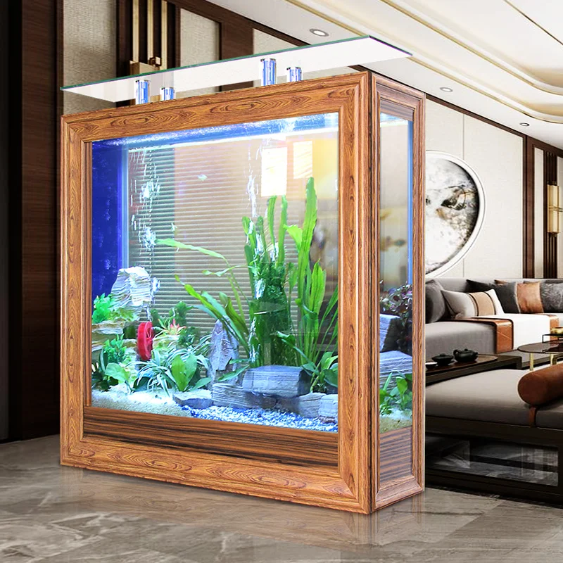 Best Sale 1.2m 1.5m 1m 3M New Configuration Fish Tank Aquarium with LED Lighting Glass Bottom Cabinet for Living Room