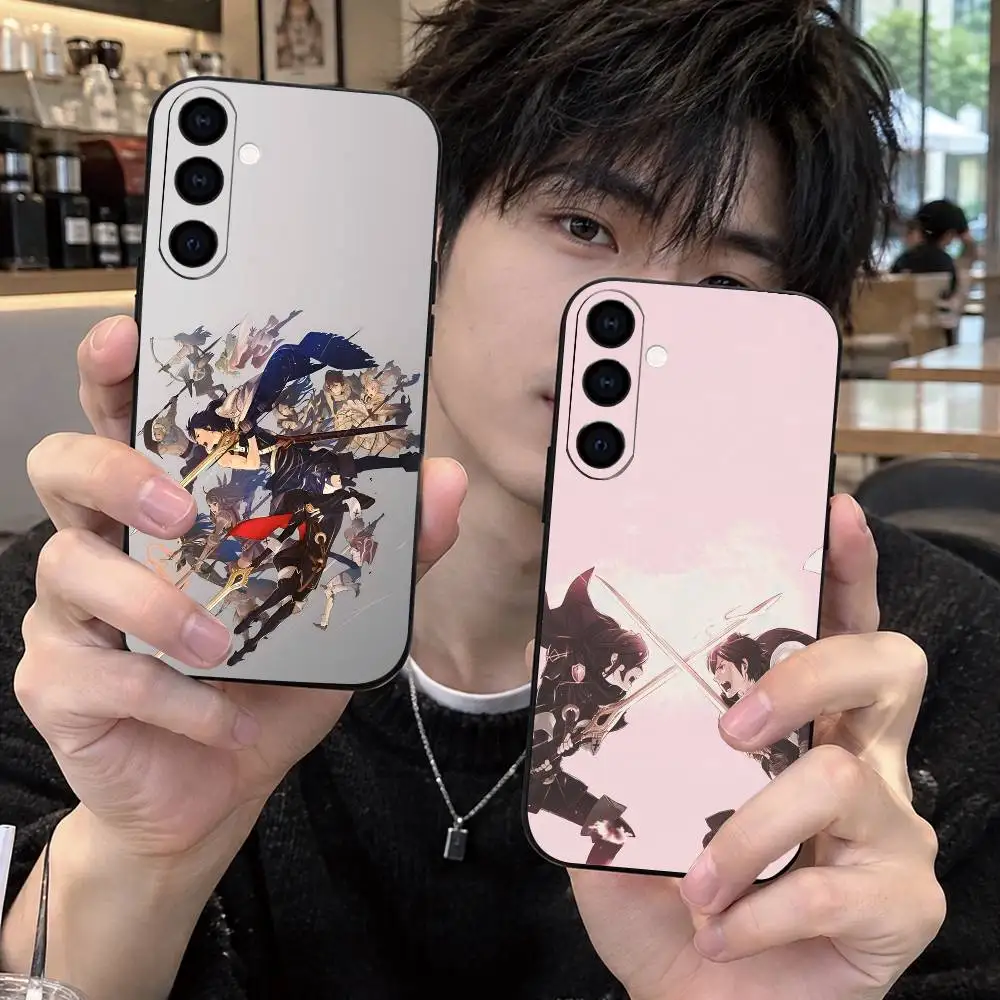 Cartoon FireS-ES EmblemS-ES  Phone Case For Samsung Galaxy A73,A72,A71,A70,A53,A52,A51,Others Soft Black Cover Gift